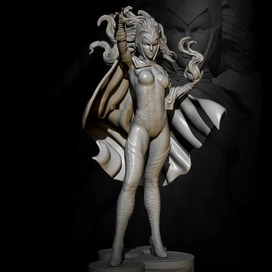 1/24 75mm Resin Superhero Model Kit Fireball TD-2674 Beautiful Girl Unpainted - Model-Fan-Store