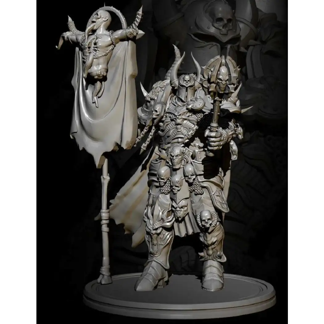 1/24 78mm Resin Model Kit Warrior Barbarian Demon Unpainted - Model-Fan-Store