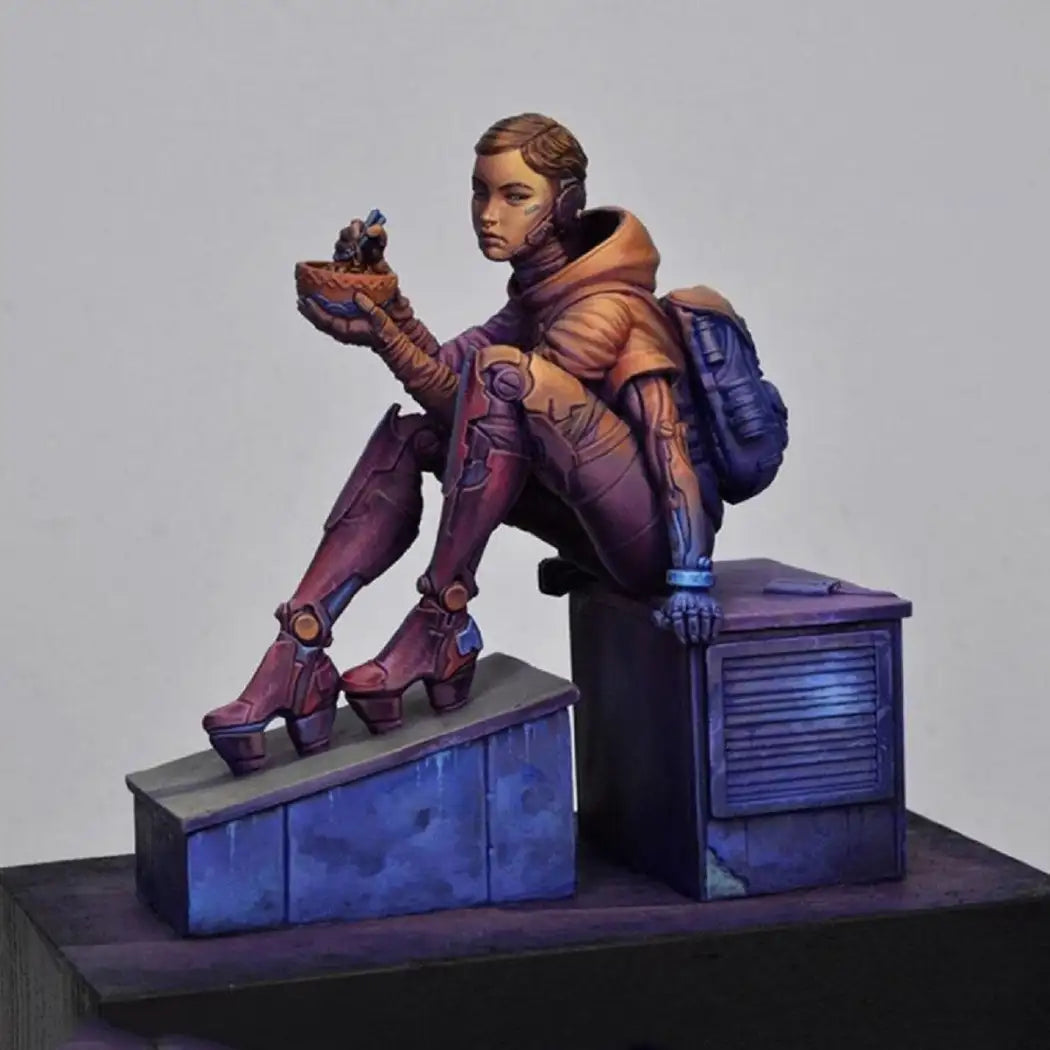 1/24 Resin Cyberpunk Model Kit Asian Beautiful Girl Unpainted - Model-Fan-Store