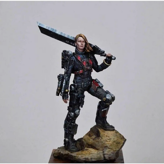 1/24 Resin Cyberpunk Model Kit Beautiful Girl Soldier Exoskeleton Unpainted - Model-Fan-Store