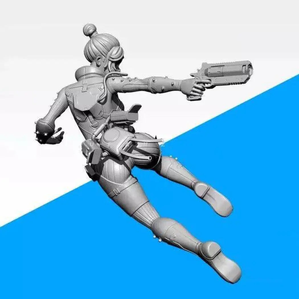 1/24 Resin Cyberpunk Model Kit Beautiful Girl Soldier Unpainted - Model-Fan-Store