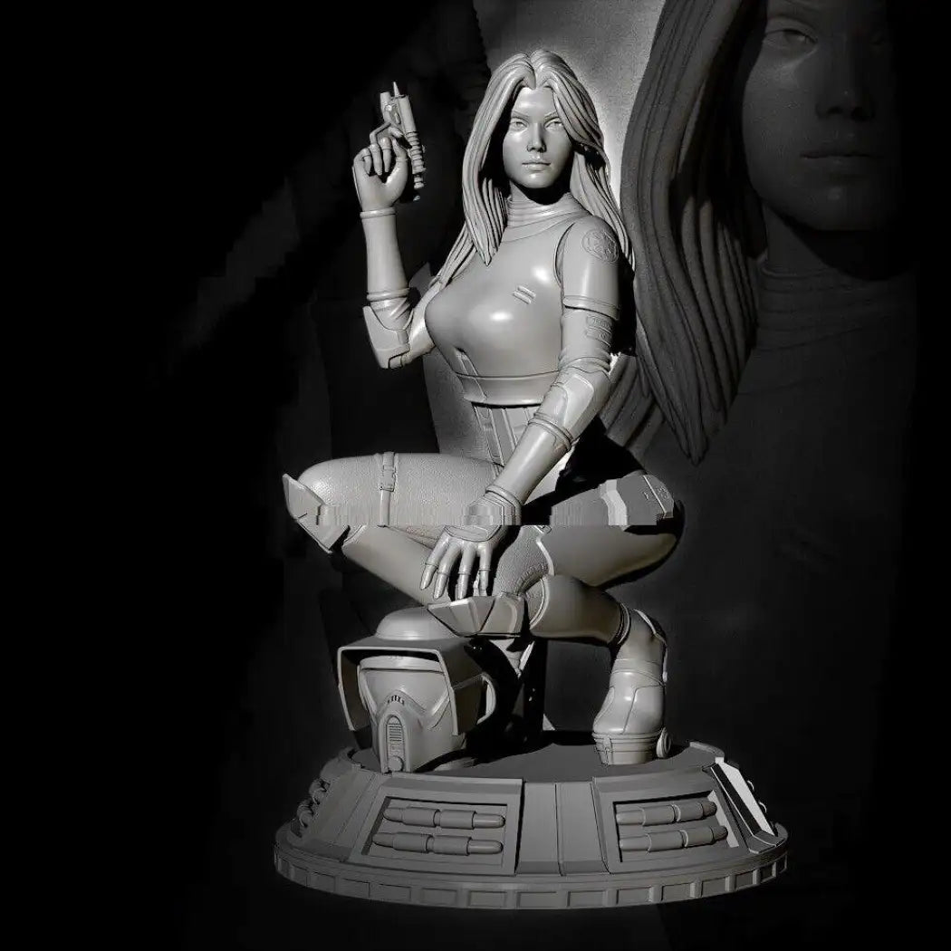 1/24 Resin Cyberpunk Model Kit Beautiful Girl Space Spy Unpainted - Model-Fan-Store