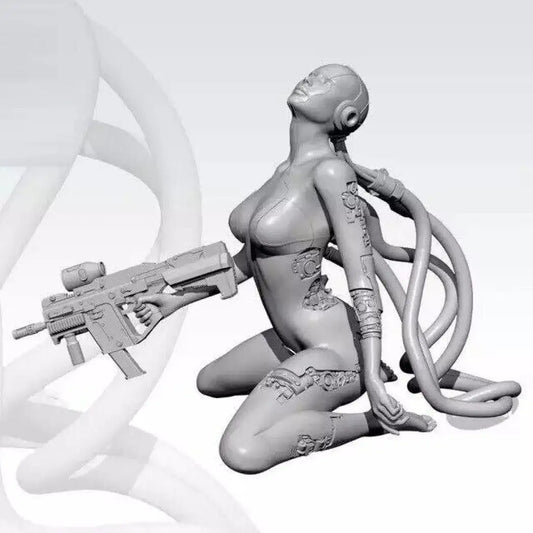 1/24 Resin Cyberpunk Model Kit Beautiful Girl Woman Enigma Soldier Unpainted - Model-Fan-Store