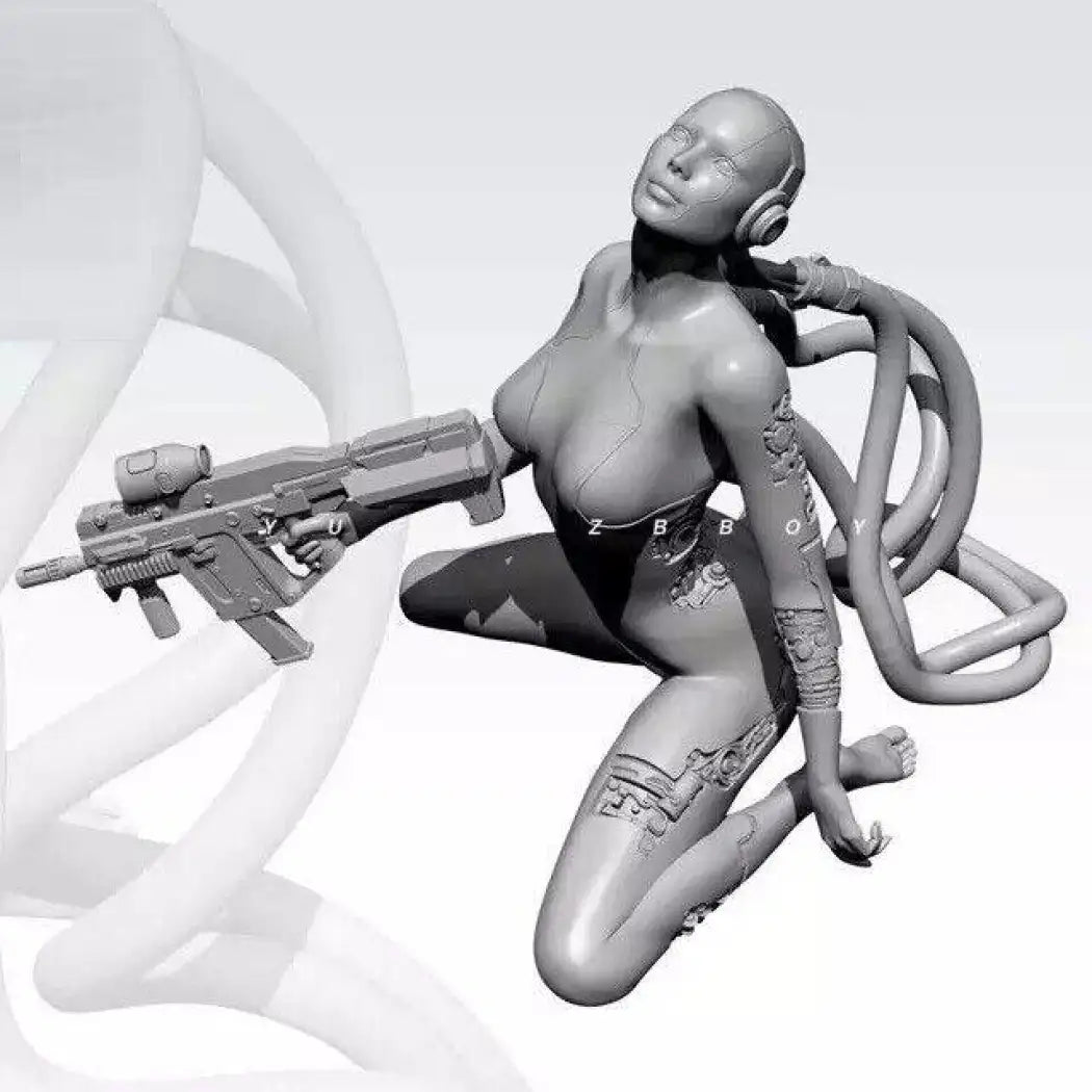 1/24 Resin Cyberpunk Model Kit Beautiful Girl Woman Enigma Soldier Unpainted - Model-Fan-Store