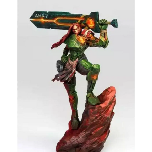 1/24 Resin Cyberpunk Model Kit Beautiful Girl Woman Warrior Unpainted - Model-Fan-Store