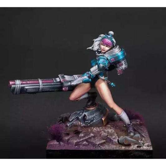 1/24 Resin Cyberpunk Model Kit Girl Woman Soldier Nancy Unpainted - Model-Fan-Store