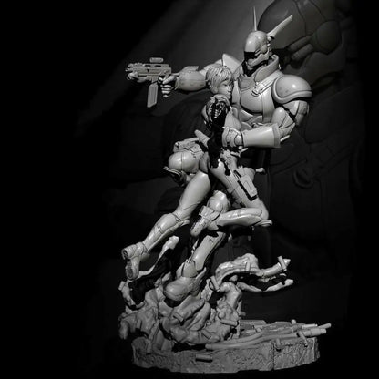 1/24 Resin Cyberpunk Model Kit Space Team Unpainted - Model-Fan-Store