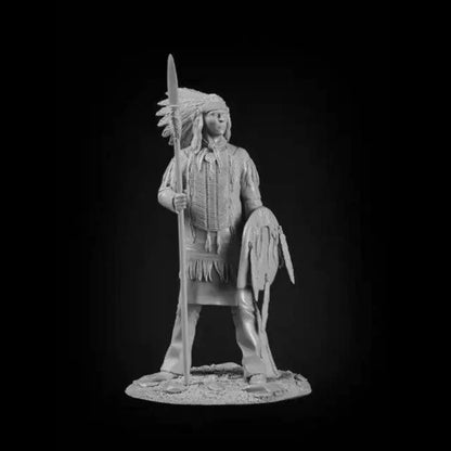 1/24 Resin Model Kit American Indian Warrior Tribe Unpainted