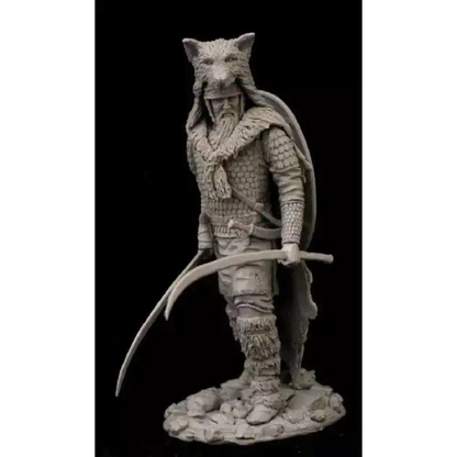 1/24 Resin Model Kit Ancient Warrior Barbarian in Wolf's Skin Unpainted - Model-Fan-Store