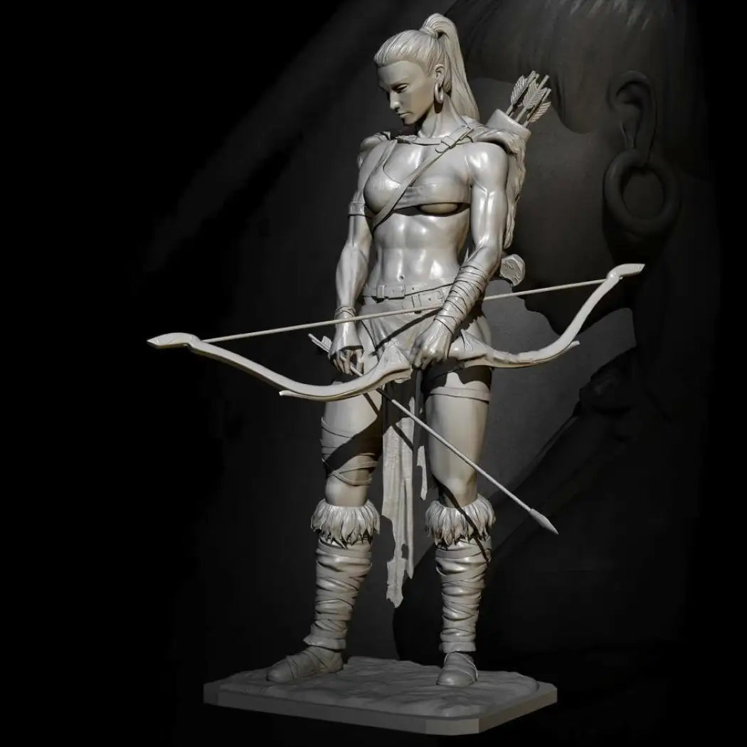 1/24 Resin Model Kit Beautiful Girl Barbarian Archer Huntress Unpainted - Model-Fan-Store