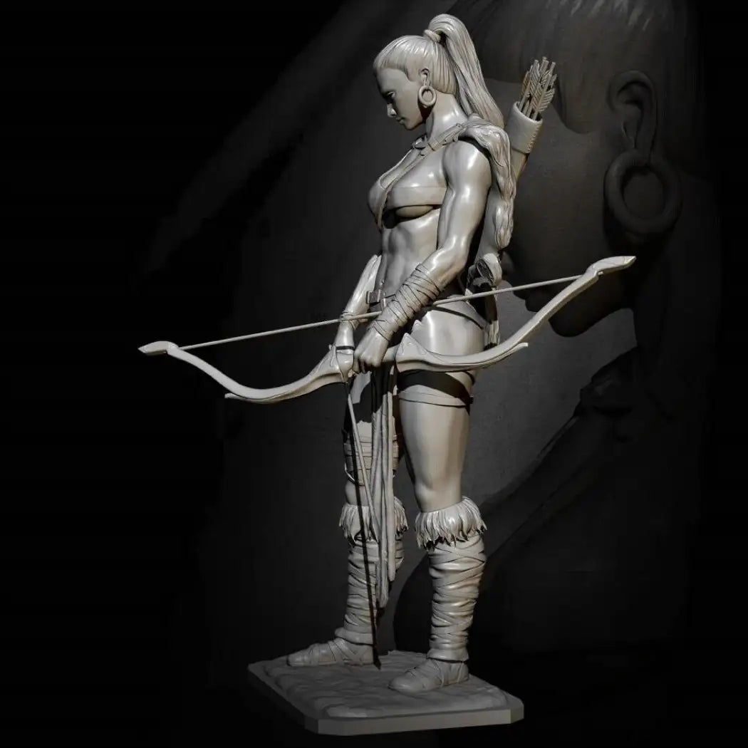 1/24 Resin Model Kit Beautiful Girl Barbarian Archer Huntress Unpainted - Model-Fan-Store