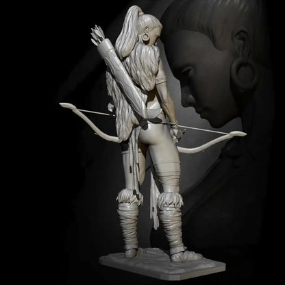 1/24 Resin Model Kit Beautiful Girl Barbarian Archer Huntress Unpainted - Model-Fan-Store