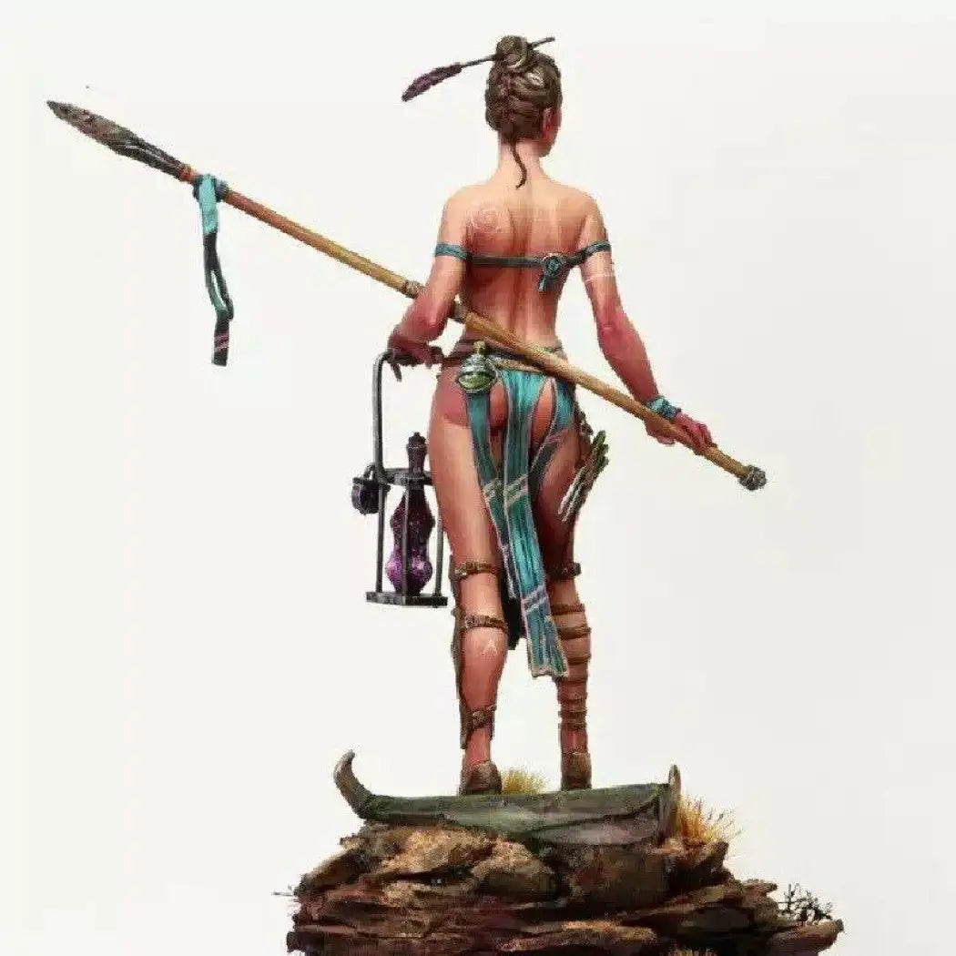 1/24 Resin Model Kit Beautiful Girl Barbarian Dragons Charmer Unpainted - Model-Fan-Store