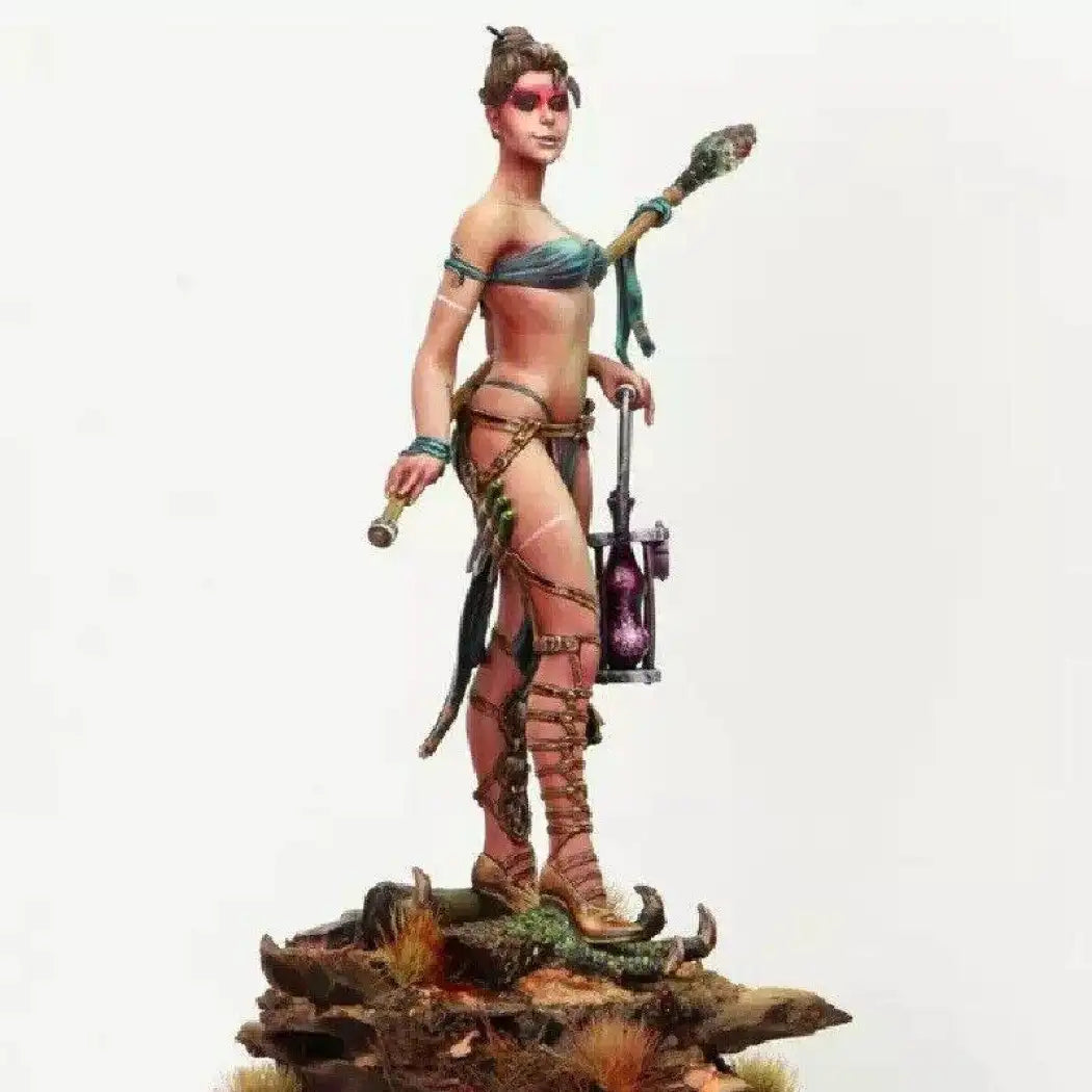 1/24 Resin Model Kit Beautiful Girl Barbarian Dragons Charmer Unpainted - Model-Fan-Store