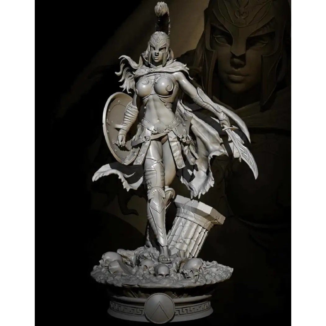 1/24 Resin Model Kit Beautiful Girl Fantasy Greek Warrior Unpainted - Model-Fan-Store