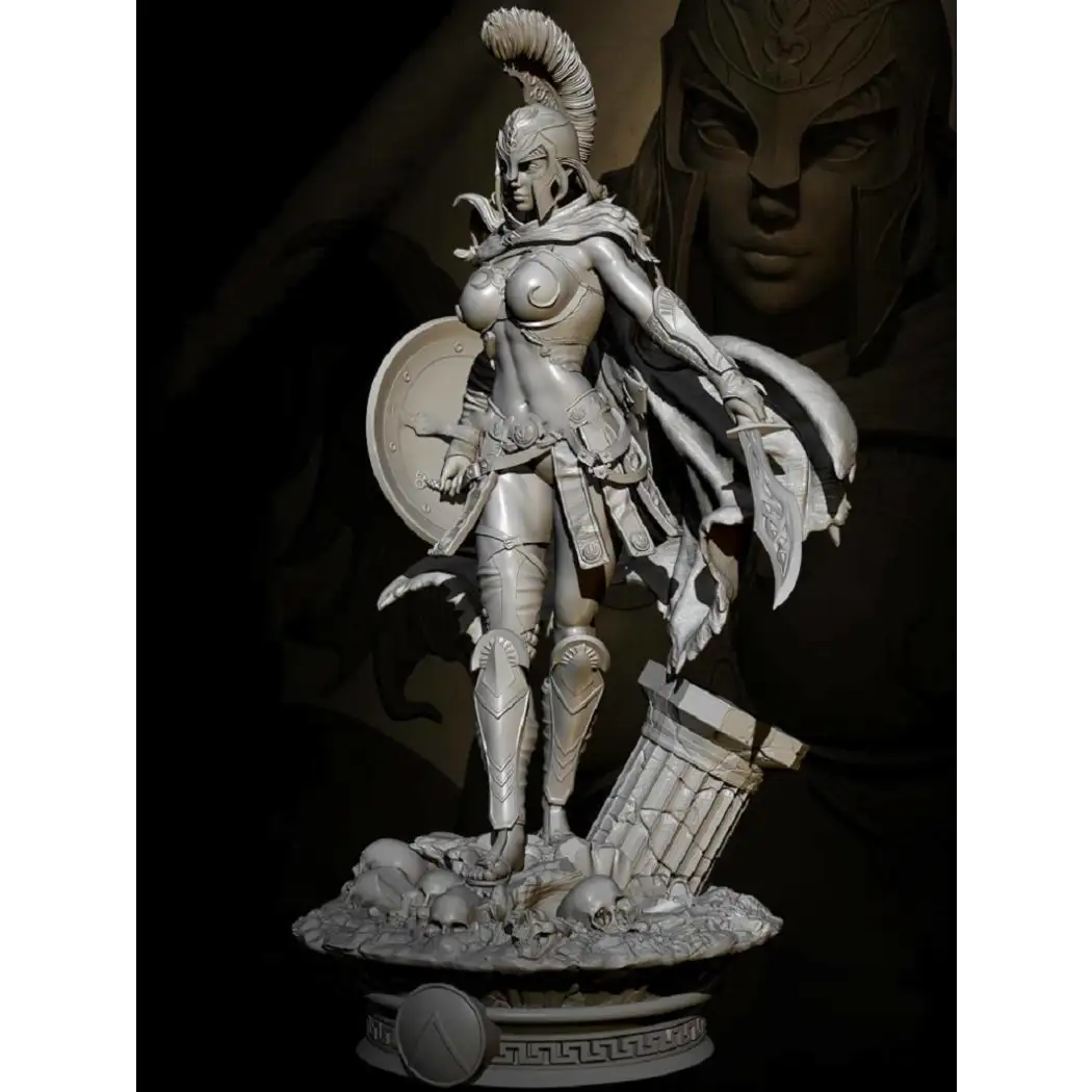 1/24 Resin Model Kit Beautiful Girl Fantasy Greek Warrior Unpainted - Model-Fan-Store