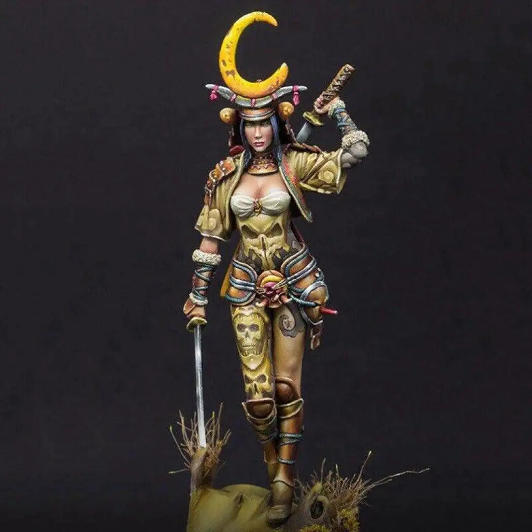 1/24 Resin Model Kit Beautiful Girl Fantasy Leprechaun Samurai Unpainted - Model-Fan-Store