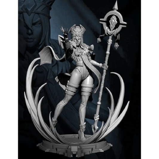 1/24 Resin Model Kit Beautiful Girl Mage Wizard Priest Warcraft Unpainted - Model-Fan-Store