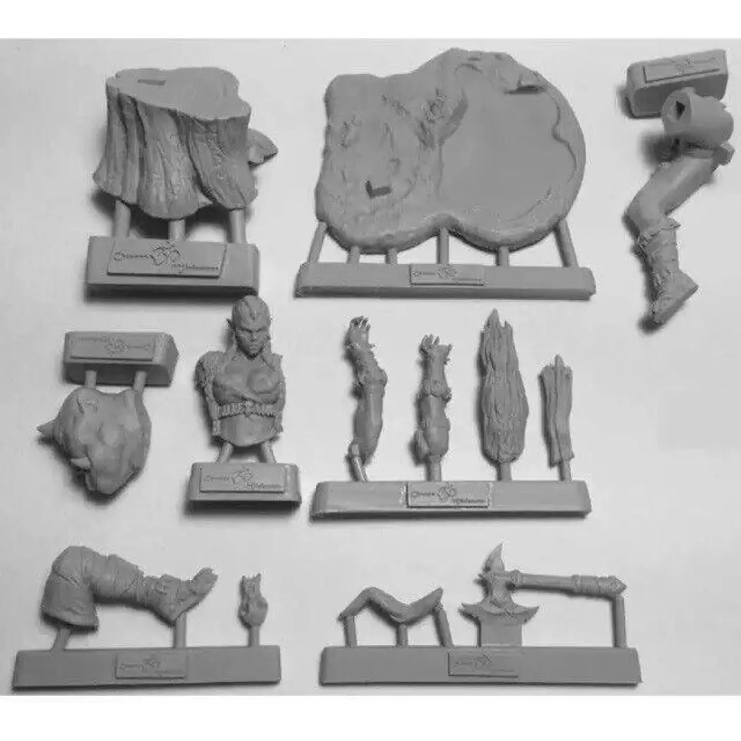 1/24 Resin Model Kit Beautiful Girl Orc Barbarian Warrior Warcraft Unpainted - Model-Fan-Store