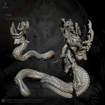 1/24 Resin Model Kit Beautiful Girl Snake Goddess Unpainted - Model-Fan-Store