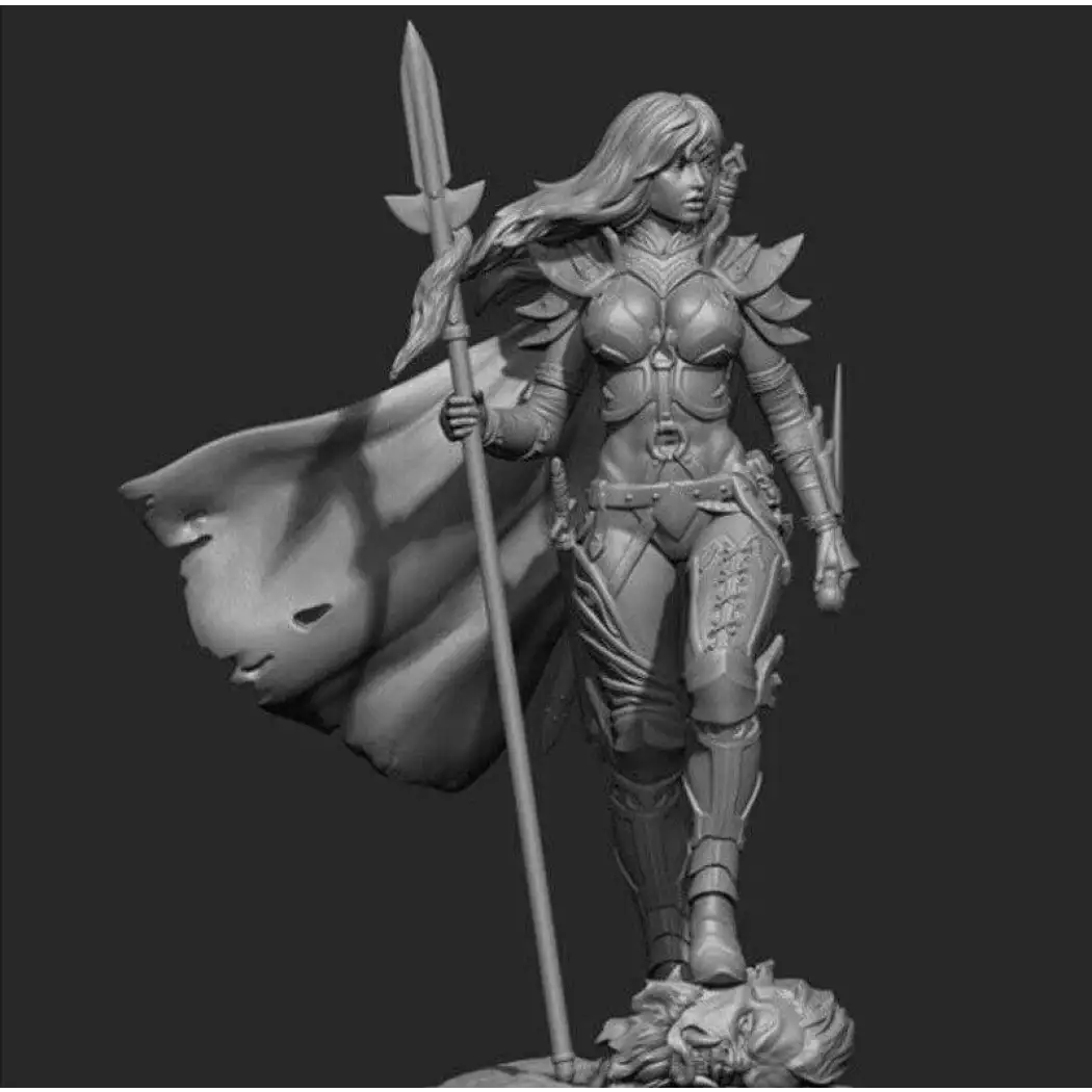 1/24 Resin Model Kit Beautiful Girl Warrior Barbarian Unpainted - Model-Fan-Store