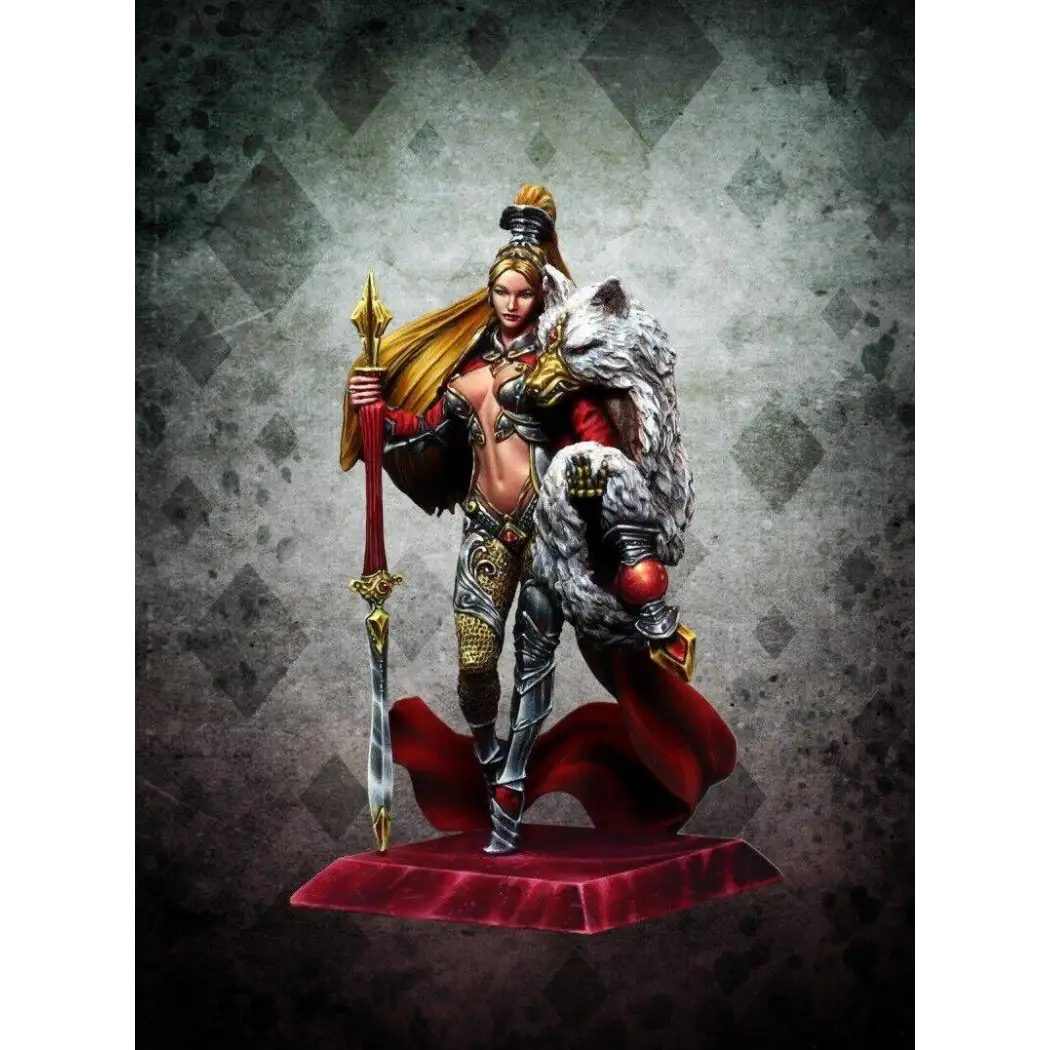 1/24 Resin Model Kit Beautiful Girl Warrior Queen of the Wolves Unpainted - Model-Fan-Store