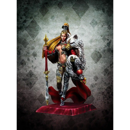 1/24 Resin Model Kit Beautiful Girl Warrior Queen of the Wolves Unpainted - Model-Fan-Store