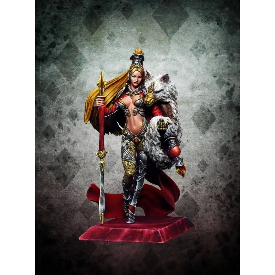 1/24 Resin Model Kit Beautiful Girl Warrior Queen of the Wolves Unpainted - Model-Fan-Store