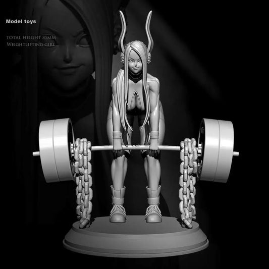 1/24 Resin Model Kit Beautiful Girl Weightlifter Fantasy Unpainted - Model-Fan-Store