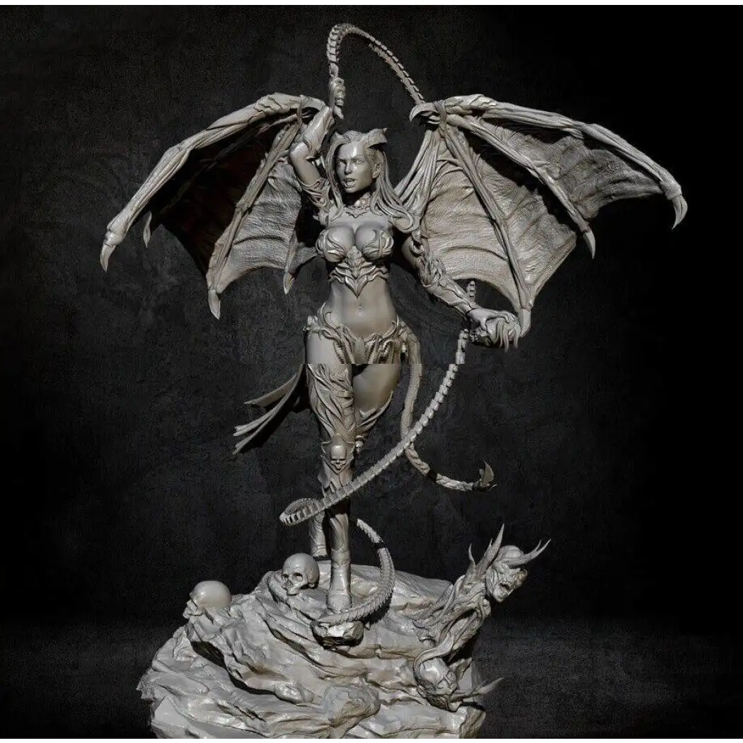 1/24 Resin Model Kit Beautiful Girl Woman Devil Succubus Unpainted - Model-Fan-Store