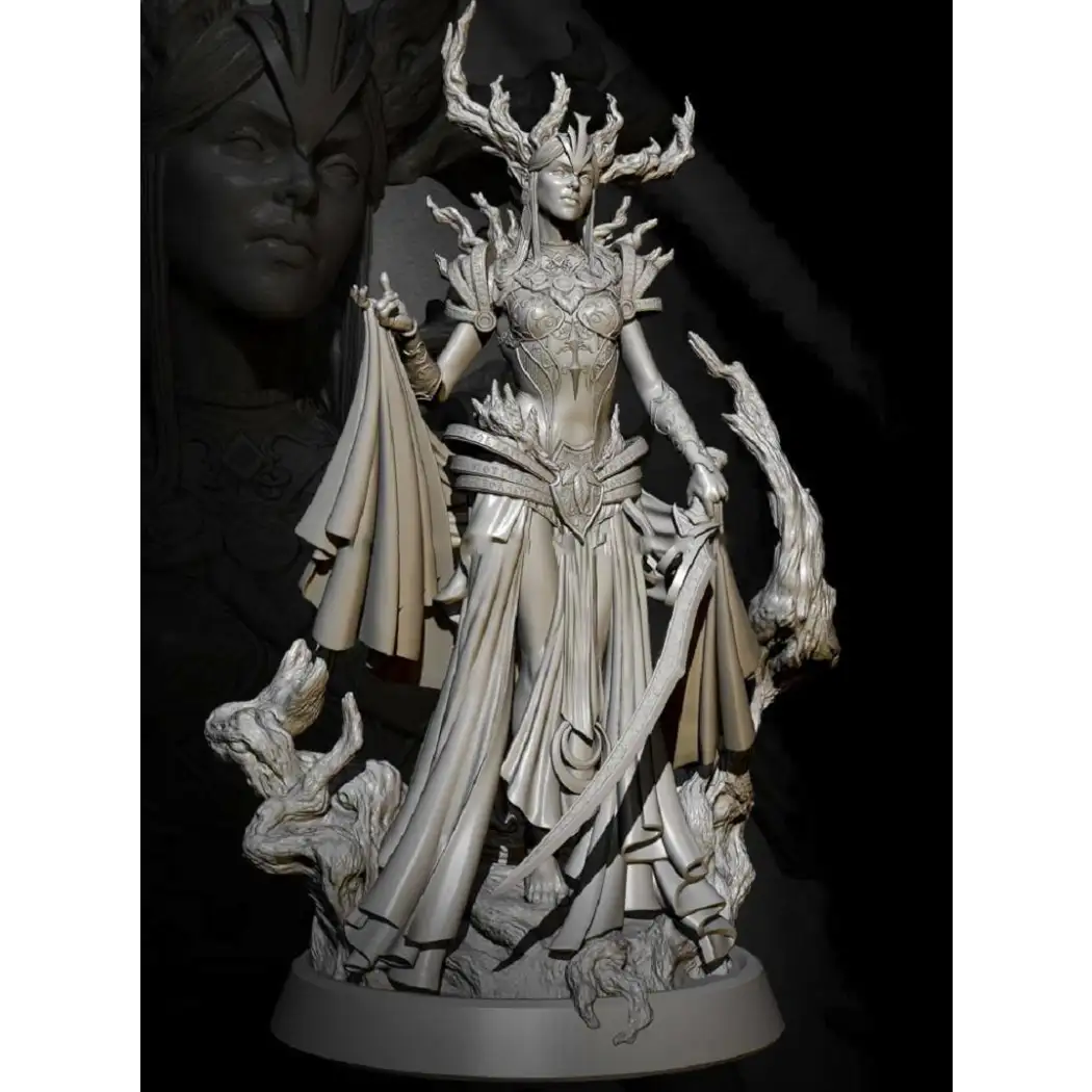 1/24 Resin Model Kit Beautiful Girl Woman Elf Queen Unpainted - Model-Fan-Store