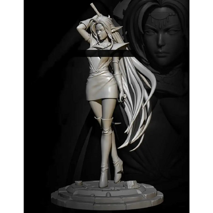 1/24 Resin Model Kit Beautiful Girl Woman Elf Warrior Unpainted - Model-Fan-Store