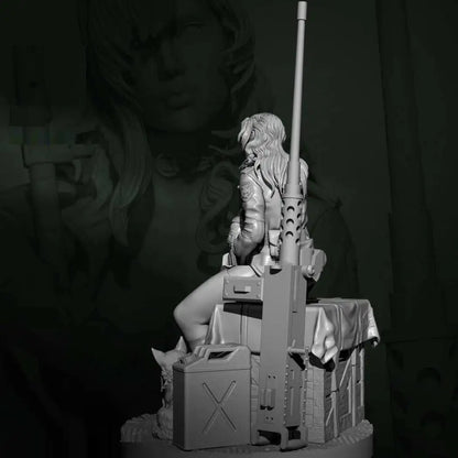 Model Kit Snippers 1/24 Resin Model Kit Beautiful Girl Woman Sniper Shooter Fantasy Unpai ...