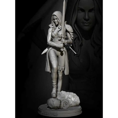 1/24 Resin Model Kit Beautiful Girl Woman Swordsman Shooter Fantasy Unpainted - Model-Fan-Store