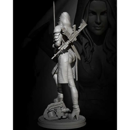 1/24 Resin Model Kit Beautiful Girl Woman Swordsman Shooter Fantasy Unpainted - Model-Fan-Store