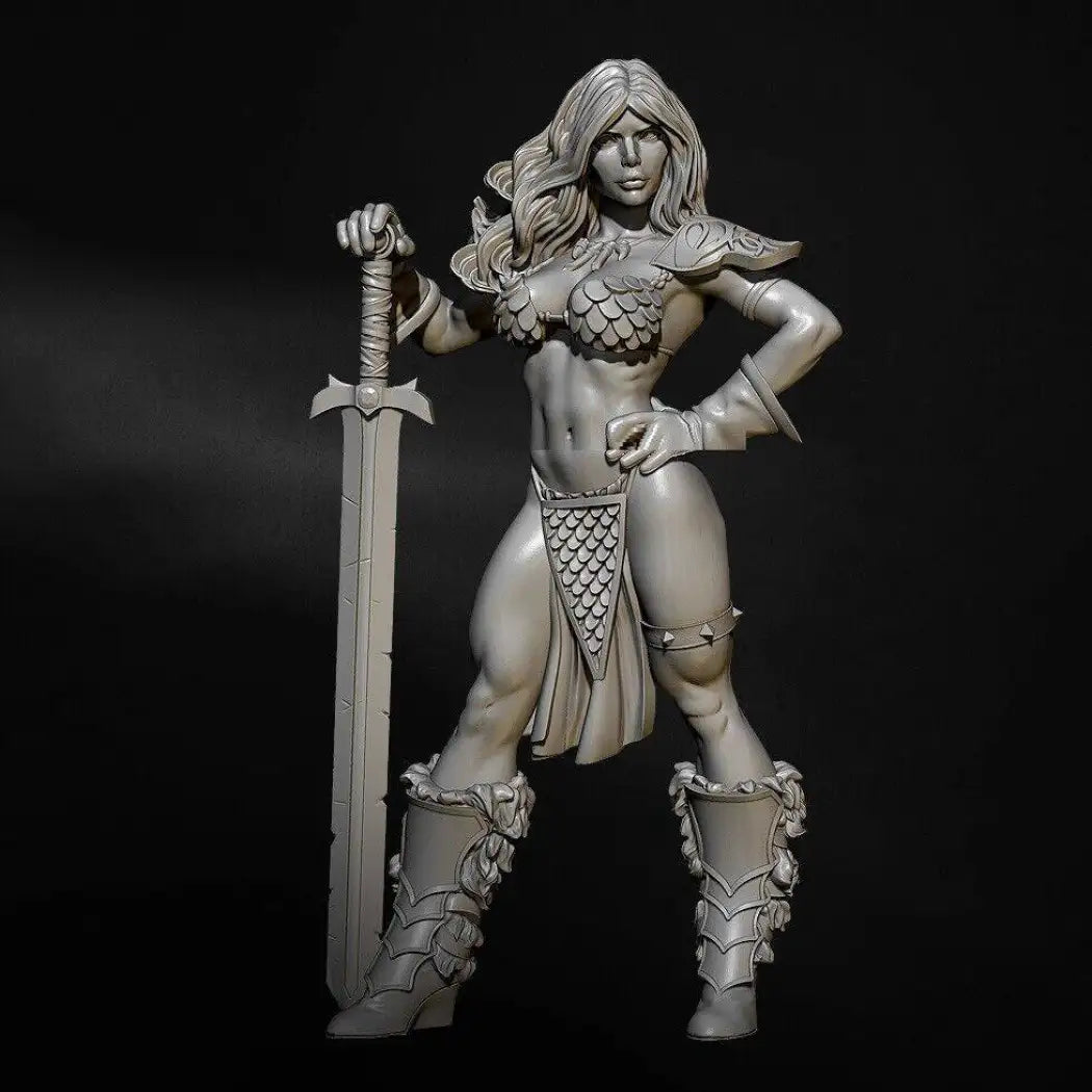 1/24 Resin Model Kit Beautiful Girl Woman Warrior Barbarian Unpainted - Model-Fan-Store