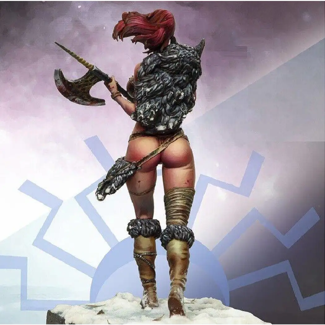 1/24 Resin Model Kit Beautiful Girl Woman Warrior Barbarian Unpainted - Model-Fan-Store