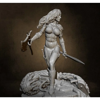 1/24 Resin Model Kit Beautiful Girl Woman Warrior Barbarian Unpainted XXX - Model-Fan-Store