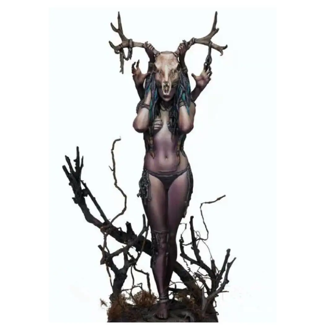 1/24 Resin Model Kit Beautiful Girl Woman Witch Ritual Unpainted - Model-Fan-Store