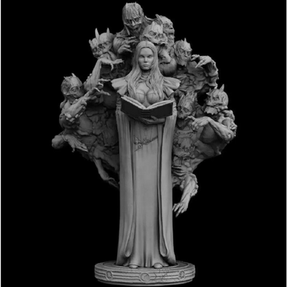 1/24 Resin Model Kit Beautiful Girl Woman Witch Summon Demons Unpainted - Model-Fan-Store