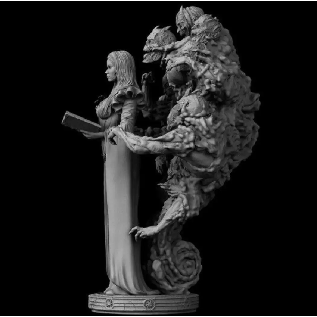 1/24 Resin Model Kit Beautiful Girl Woman Witch Summon Demons Unpainted - Model-Fan-Store