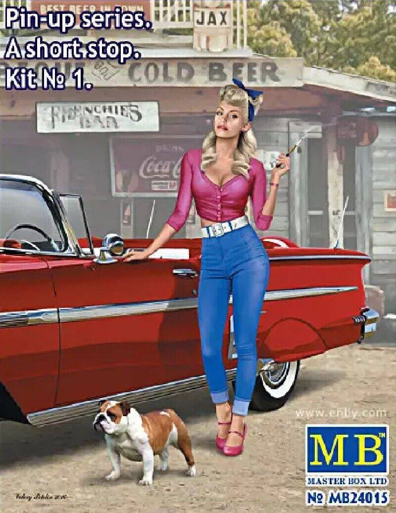 1/24 Resin Model Kit Beautiful Girl Woman with Dog Unpainted - Model-Fan-Store