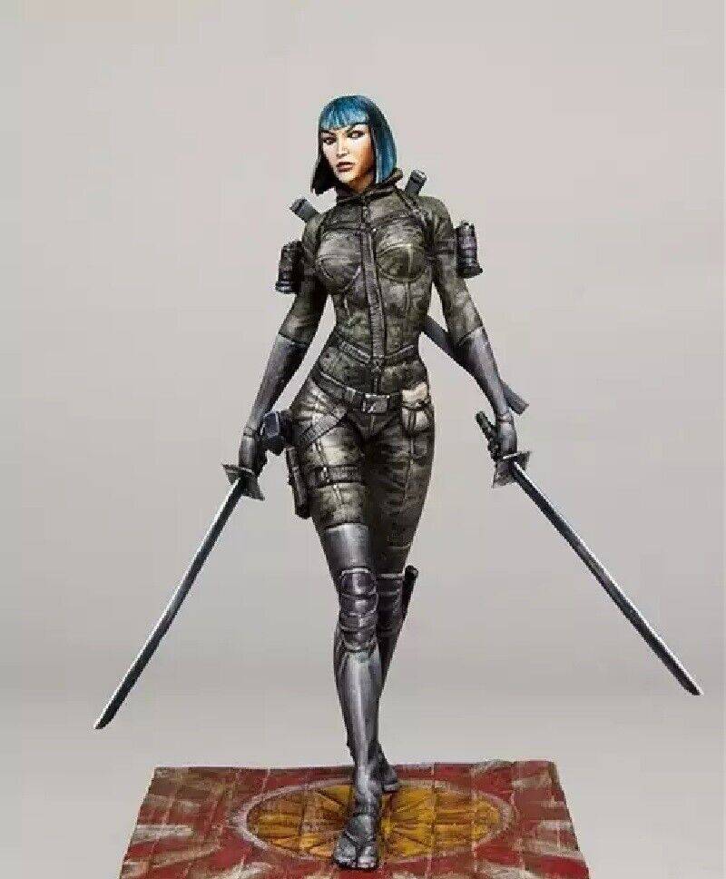 1/24 Resin Model Kit Beautiful Girl Woman with Swords Unpainted - Model-Fan-Store