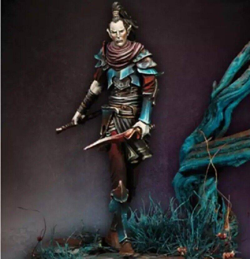 1/24 Resin Model Kit Dark Elf Killer Warrior Unpainted Unassembled - Model-Fan-Store