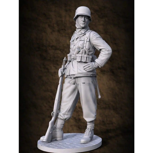 1/24 Resin Model Kit German Soldier Waffen SS (no base) WW2 Unpainted - Model-Fan-Store