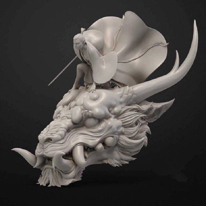 1/24 Resin Model Kit Japanese Warrior Dragon Rider Unpainted A28 - Model-Fan-Store