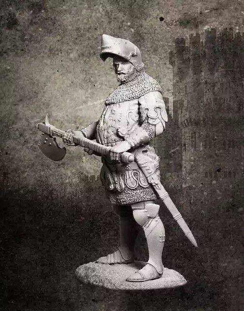 1/24 75mm Resin Model Kit English Medieval Knight Warrior Unpainted