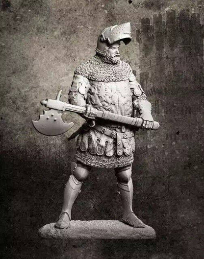 1/24 75mm Resin Model Kit English Medieval Knight Warrior Unpainted