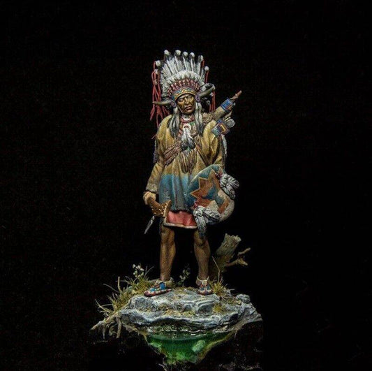1/24 Resin Model Kit Native American Indian Sioux Chief Unpainted - Model-Fan-Store