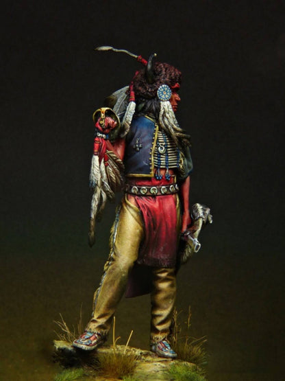 1/24 Resin Model Kit Native American Indian Sioux Warrior Unpainted - Model-Fan-Store